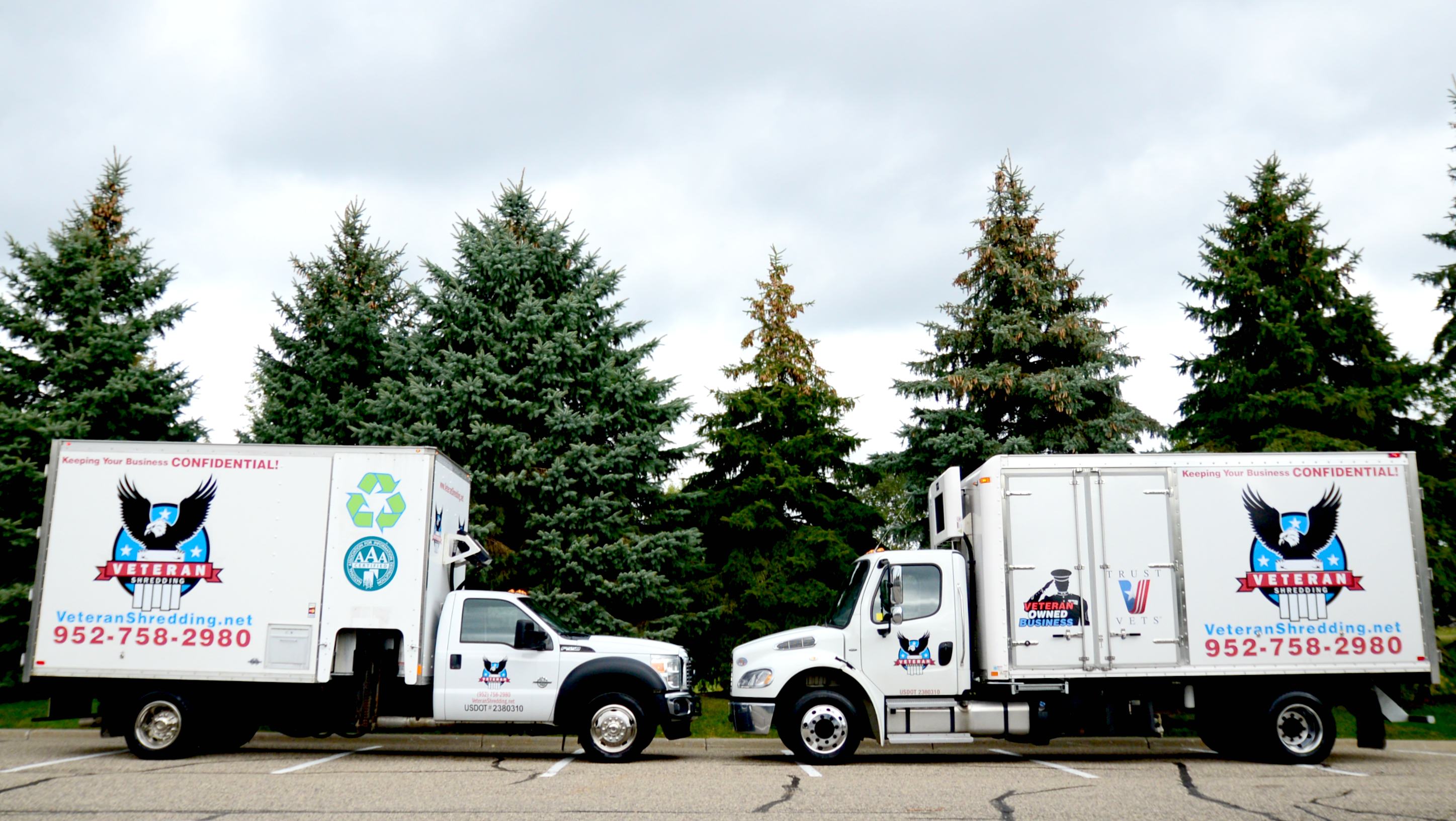 veteran shredding shred trucks