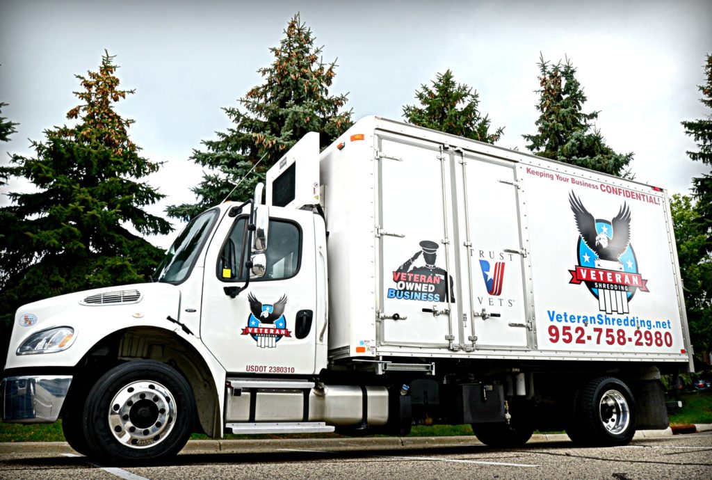 veteran shredding shred truck