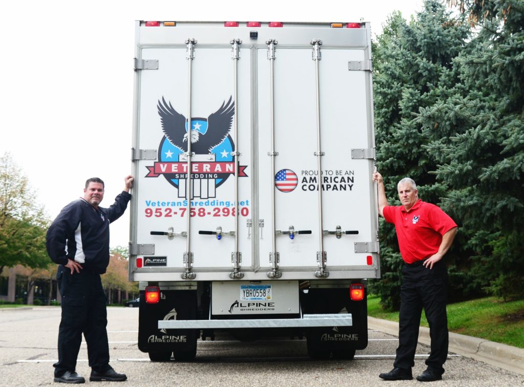 veteran shredding shred truck