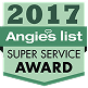 2017 Angie’s List Super Service Award badge.